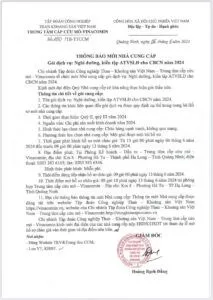 Thông báo mời thầu cung cấp gói nghỉ dưỡng kiến tập ATVSLĐ cho CBNV năm 2024