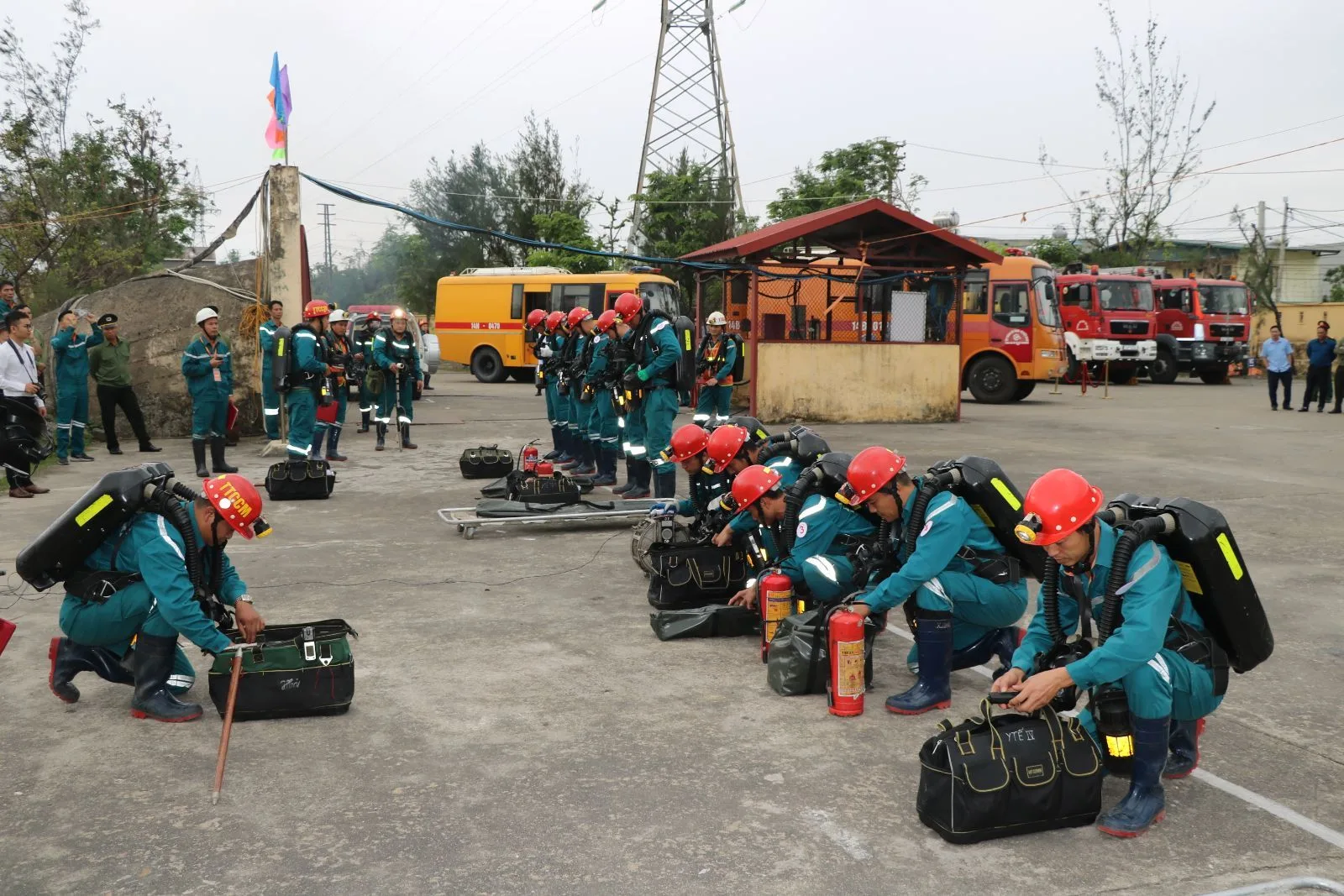 TKV tổ chức Hội thao cấp cứu mỏ chuyên nghiệp